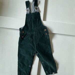 Forest Green Baby Corduroy Overalls